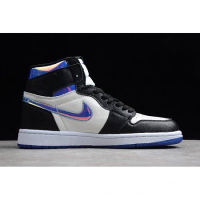 Nike Air Jordan 1 High Fragment Design Siyah / Kraliyet Mavisi Basketbol Ayakkabısı Türkiye - ZDH1X7